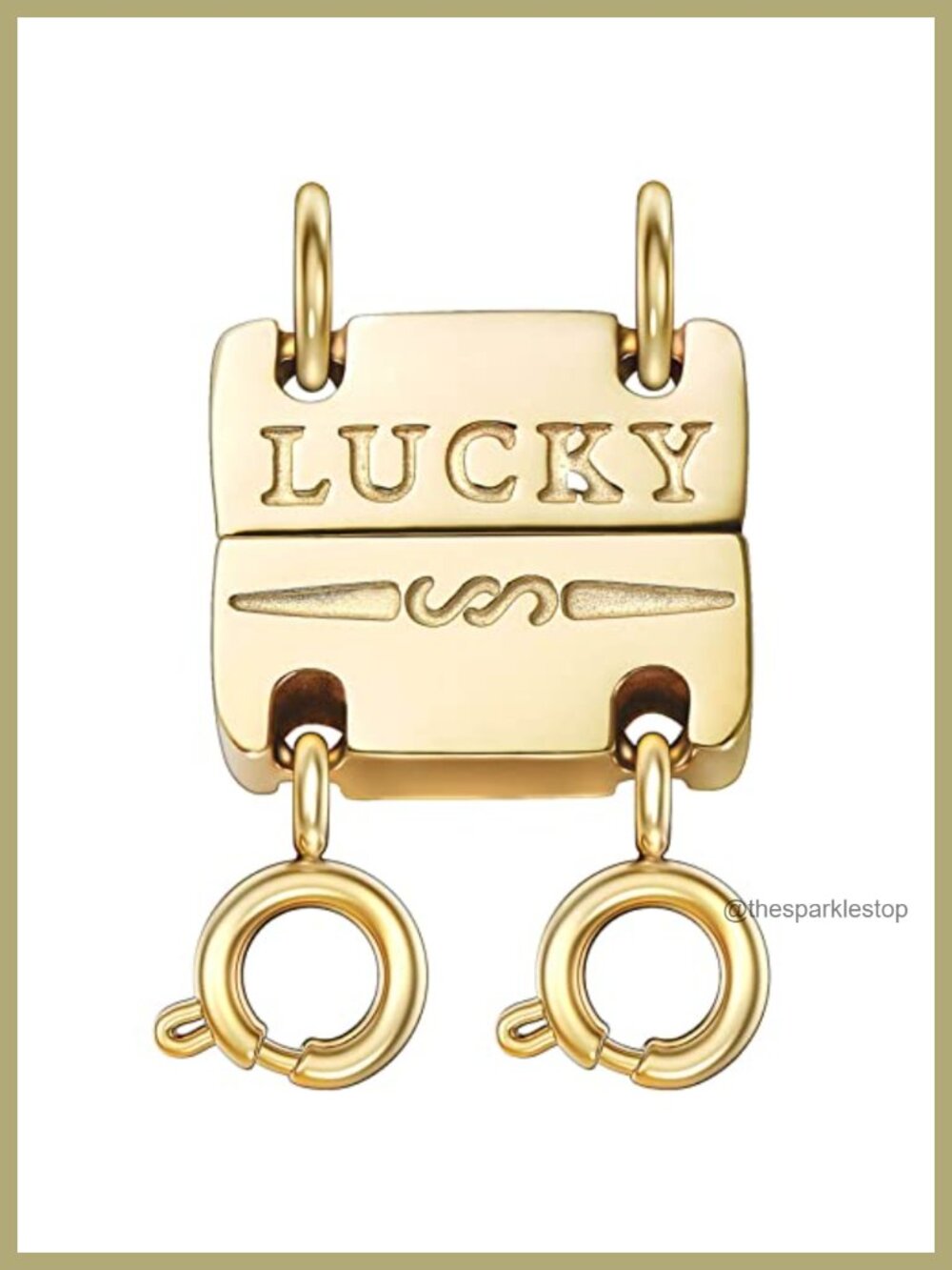 Magnetic Necklace Separator Clasp Layering 14K Gold Plated Stainless Steel
